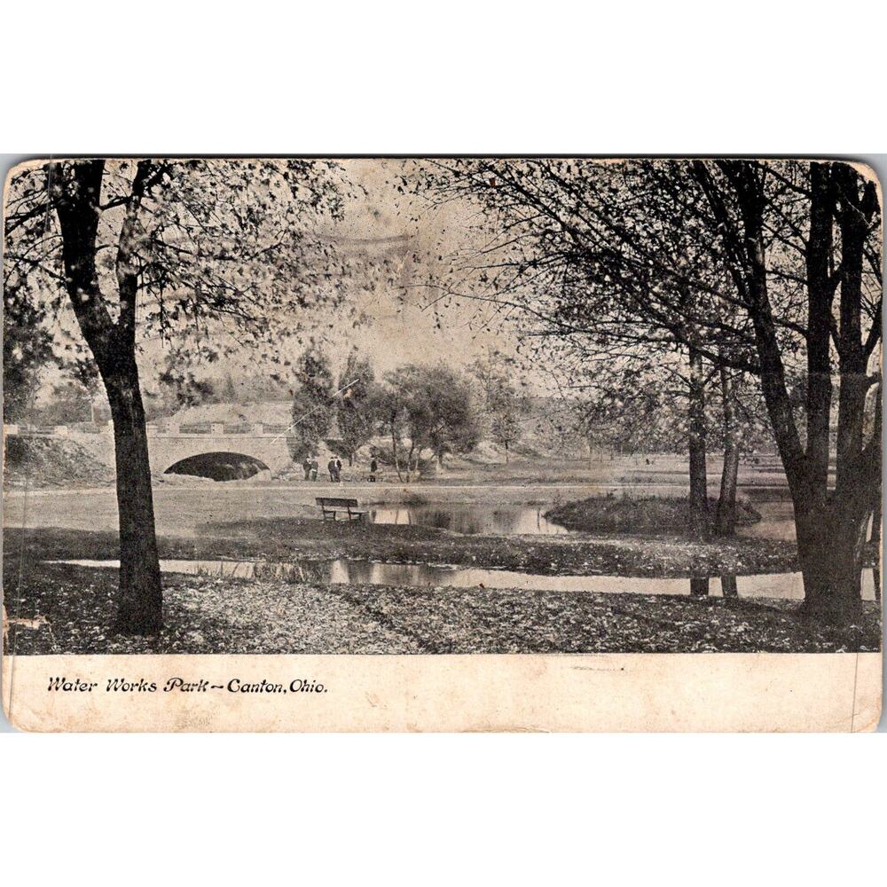Water Works Park in Canton OH 1910 Vintage Postcard SP17-23